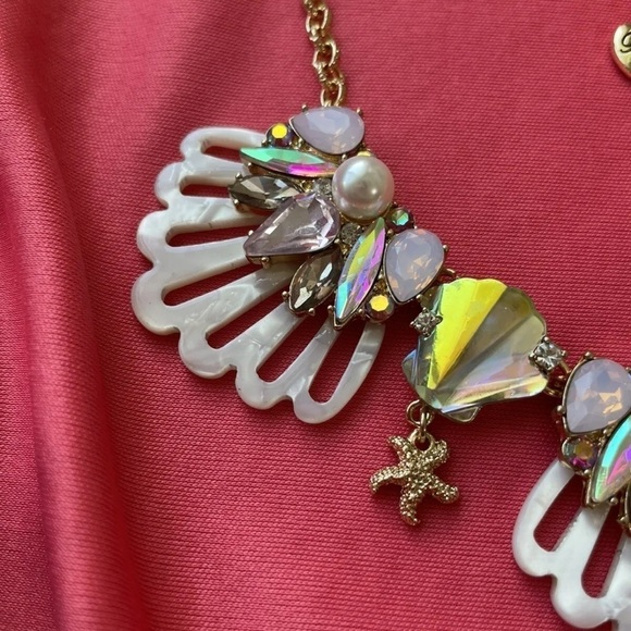 RARE Betsey Johnson Necklace summer shell starfish pearl - Picture 4 of 5